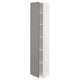 METOD High cabinet with shelves, white/Bodbyn grey, 40x41x200 cm