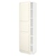 METOD High cabinet with shelves, white/Bodbyn off-white, 60x41x200 cm