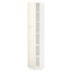 METOD High cabinet with shelves, white/Bodbyn off-white, 40x41x200 cm