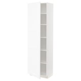 METOD High cabinet with shelves, white Enköping/white wood effect, 60x41x200 cm