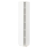 METOD High cabinet with shelves, white Enköping/white wood effect, 40x41x200 cm