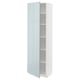 METOD High cabinet with shelves, white/Kallarp light grey-blue, 60x41x200 cm