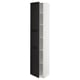 METOD High cabinet with shelves, white/Lerhyttan black stained, 40x41x200 cm