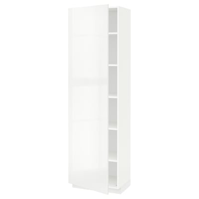 METOD High cabinet with shelves, white/Ringhult white, 60x41x200 cm