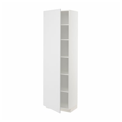 METOD High cabinet with shelves, white/Stensund white, 60x41x200 cm