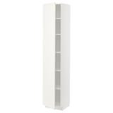 METOD High cabinet with shelves, white/Vallstena white, 40x41x200 cm