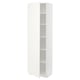 METOD High cabinet with shelves, white/Vallstena white, 60x41x200 cm