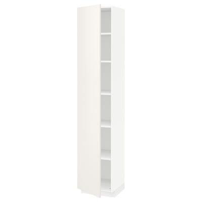 METOD High cabinet with shelves, white/Veddinge white, 40x41x200 cm