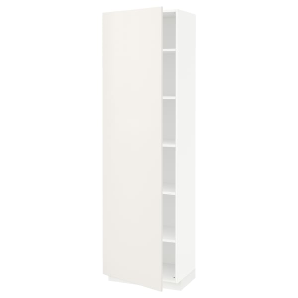 METOD High cabinet with shelves, white/Veddinge white, 60x41x200 cm