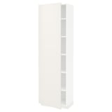METOD High cabinet with shelves, white/Veddinge white, 60x41x200 cm