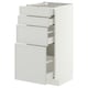 METOD / MAXIMERA Base cab 4 frnts/4 drawers, white/Aspudden light grey, 40x41x80 cm