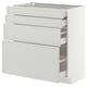 METOD / MAXIMERA Base cab 4 frnts/4 drawers, white/Aspudden light grey, 80x41x80 cm