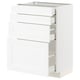 METOD / MAXIMERA Base cab 4 frnts/4 drawers, white Enköping/white wood effect, 60x41x80 cm
