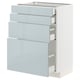 METOD / MAXIMERA Base cab 4 frnts/4 drawers, white/Kallarp light grey-blue, 60x41x80 cm