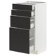 METOD / MAXIMERA Base cab 4 frnts/4 drawers, white/Nickebo matt anthracite, 40x41x80 cm