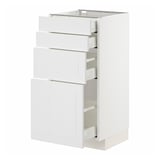METOD / MAXIMERA Base cab 4 frnts/4 drawers, white/Stensund white, 40x41x80 cm