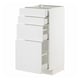METOD / MAXIMERA Base cab 4 frnts/4 drawers, white/Stensund white, 40x41x80 cm
