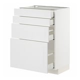 METOD / MAXIMERA Base cab 4 frnts/4 drawers, white/Stensund white, 60x41x80 cm