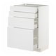 METOD / MAXIMERA Base cab 4 frnts/4 drawers, white/Stensund white, 60x41x80 cm