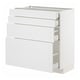 METOD / MAXIMERA Base cab 4 frnts/4 drawers, white/Stensund white, 80x41x80 cm