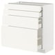 METOD / MAXIMERA Base cab 4 frnts/4 drawers, white/Vallstena white, 80x41x80 cm
