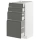 METOD / MAXIMERA Base cab 4 frnts/4 drawers, white/Voxtorp dark grey, 40x41x80 cm