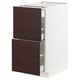 METOD / MAXIMERA Base cab f hob/2 fronts/3 drawers, white Askersund/dark brown ash effect, 40x60x80 cm