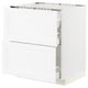 METOD / MAXIMERA Base cab f hob/2 fronts/3 drawers, white Enköping/white wood effect, 75x60x80 cm