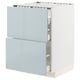 METOD / MAXIMERA Base cab f hob/2 fronts/3 drawers, white/Kallarp light grey-blue, 60x60x80 cm