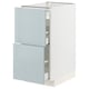 METOD / MAXIMERA Base cab f hob/2 fronts/3 drawers, white/Kallarp light grey-blue, 40x60x80 cm