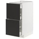METOD / MAXIMERA Base cab f hob/2 fronts/3 drawers, white/Nickebo matt anthracite, 40x60x80 cm