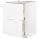 METOD / MAXIMERA Base cab f sink+2 fronts/2 drawers, white/Voxtorp high-gloss/white, 60x60x80 cm