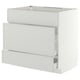 METOD / MAXIMERA Base cab f sink+3 fronts/2 drawers, white/Aspudden light grey, 90x60x80 cm