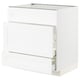 METOD / MAXIMERA Base cab f sink+3 fronts/2 drawers, white Enköping/white wood effect, 80x60x80 cm
