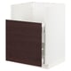 METOD / MAXIMERA Base cab f TALLSJÖN sink, white Askersund/dark brown ash effect, 60x60 cm