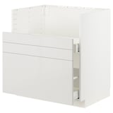 METOD / MAXIMERA Base cab f TALLSJÖN sink, white/Ringhult light grey, 80x60 cm
