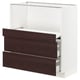 METOD / MAXIMERA Base cab w pull-out shelf/2 drawers, white Askersund/dark brown ash effect, 80x41x80 cm