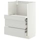 METOD / MAXIMERA Base cab w pull-out shelf/2 drawers, white/Aspudden light grey, 60x41x80 cm
