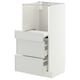METOD / MAXIMERA Base cab w pull-out shelf/2 drawers, white/Aspudden light grey, 40x41x80 cm