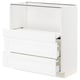 METOD / MAXIMERA Base cab w pull-out shelf/2 drawers, white Enköping/white wood effect, 80x41x80 cm