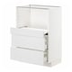 METOD / MAXIMERA Base cab w pull-out shelf/2 drawers, white/Stensund white, 60x41x80 cm