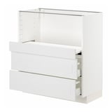 METOD / MAXIMERA Base cab w pull-out shelf/2 drawers, white/Stensund white, 80x41x80 cm