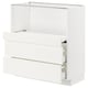 METOD / MAXIMERA Base cab w pull-out shelf/2 drawers, white/Vallstena white, 80x41x80 cm