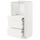 Option: METOD / MAXIMERA Base cab w pull-out shelf/2 drawers, white/Vallstena white, 40x41x80 cm