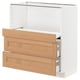METOD / MAXIMERA Base cab w pull-out shelf/2 drawers, white/Vedhamn oak, 80x41x80 cm