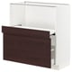 Option: METOD / MAXIMERA Base cab w pull-out shelf/drawer, white Askersund/dark brown ash effect, 80x41x80 cm