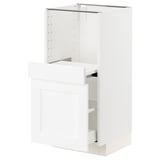 METOD / MAXIMERA Base cab w pull-out shelf/drawer, white Enköping/white wood effect, 40x41x80 cm