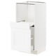METOD / MAXIMERA Base cab w pull-out shelf/drawer, white Enköping/white wood effect, 40x41x80 cm