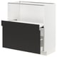 METOD / MAXIMERA Base cab w pull-out shelf/drawer, white/Nickebo matt anthracite, 80x41x80 cm