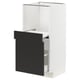 METOD / MAXIMERA Base cab w pull-out shelf/drawer, white/Nickebo matt anthracite, 40x41x80 cm